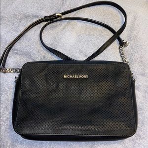 Michael Kors black leather crossbody